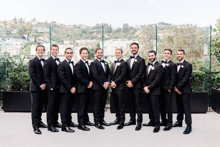 groomsmen posing